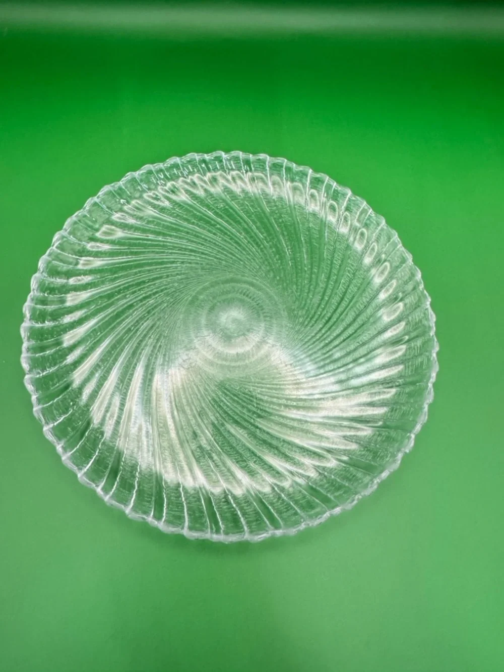 Arcoroc Seabreeze Swirl Salad Plates Set of 2 | 7” Clear Glass Spiral Pattern